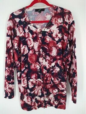 gnw Women's XL Cardigan Floral 031